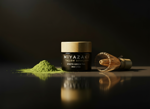 Green Tea Tallow Mineral Sunscreen - UV Protection + Antioxidant Blend